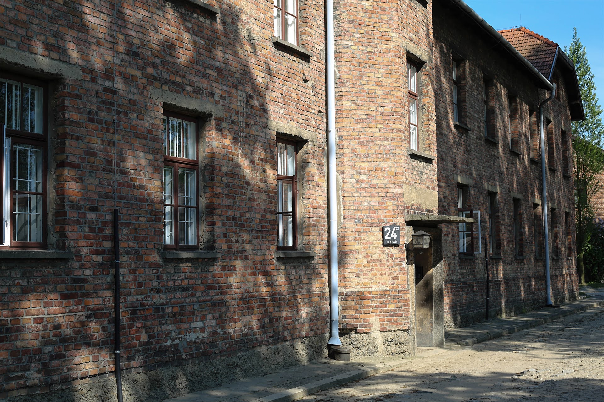 Block 24a brick building at Auschwitz I